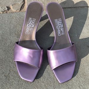 Ferragamo heeled slides